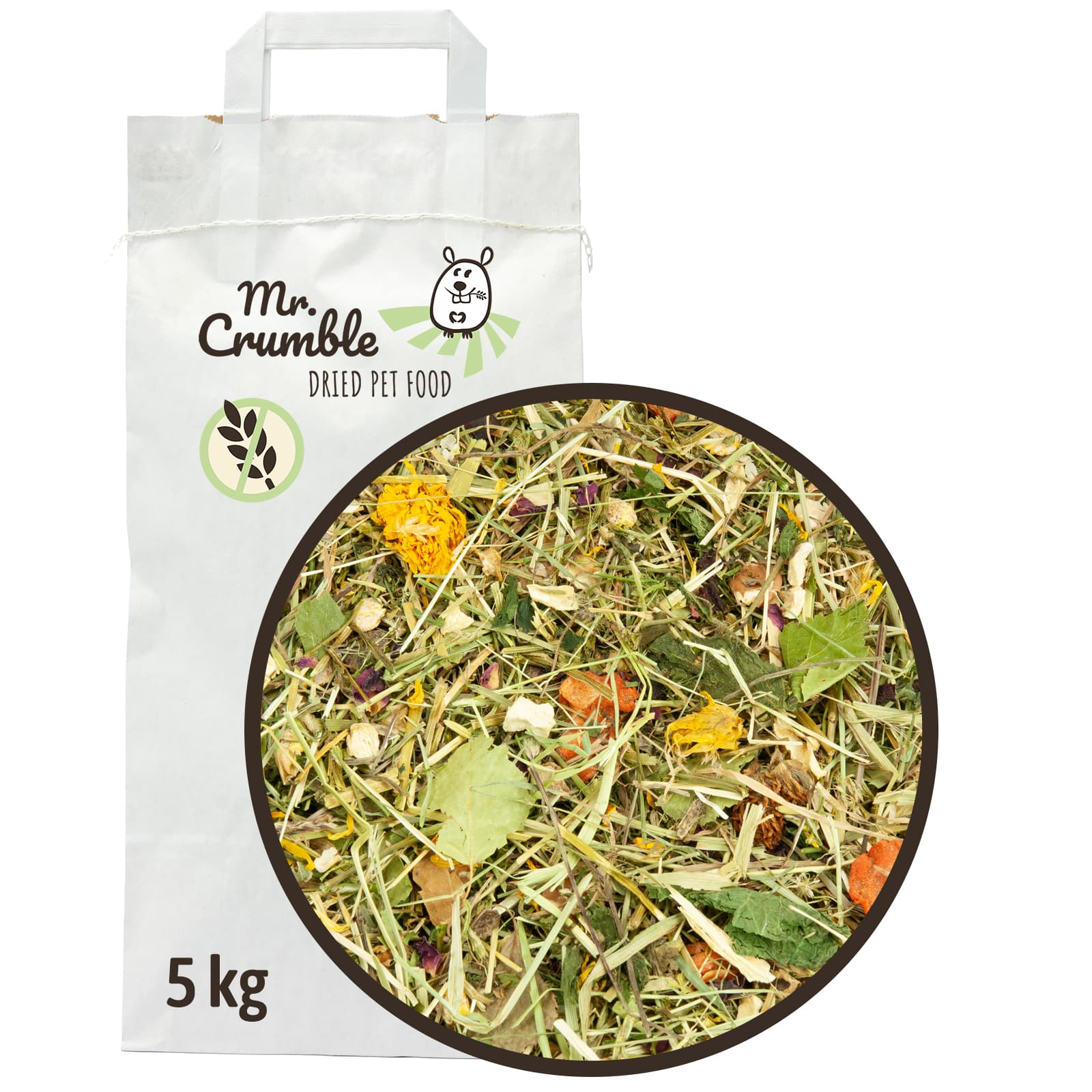 Hoppel-Mix, Kaninchenfutter getreidefrei ohne Pellets