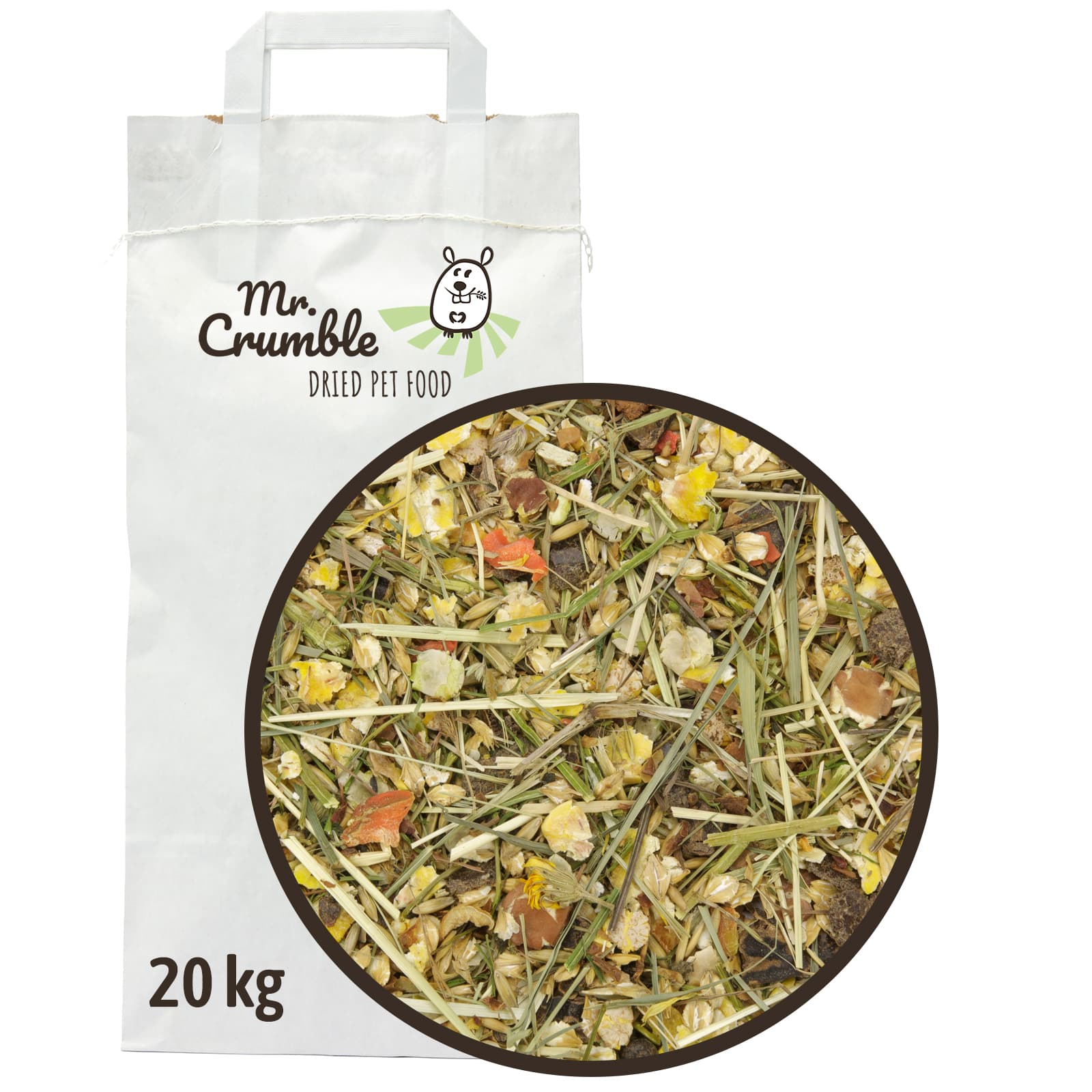 Knuspermüsli, Flockenfutter für Kaninchen und Nager, weizenfrei